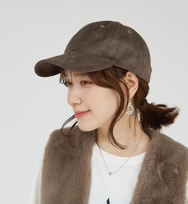 abahouse mavie「フェイクスウェードキャップ」|その他|グレー