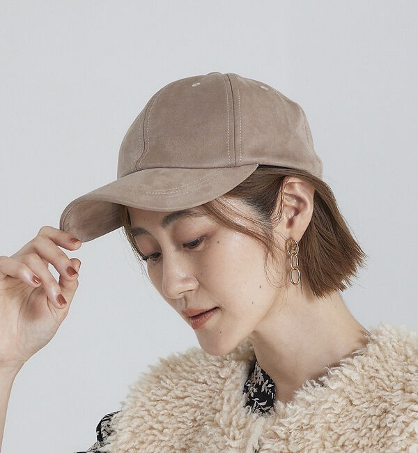 abahouse mavie「フェイクスウェードキャップ」|その他|ベージュ