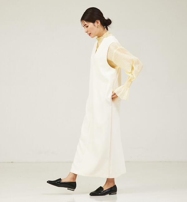 abahouse mavie「【大人のいちまんワンピ】ダブルクロスジャンパーワンピ」|ジャンパースカート|