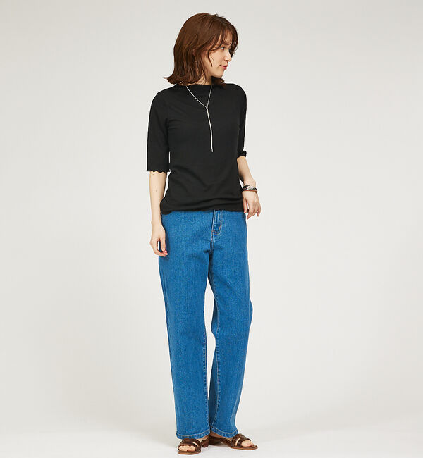 abahouse mavie「メロウスパーク5分袖プルオーバー」|Tシャツ・カットソー|