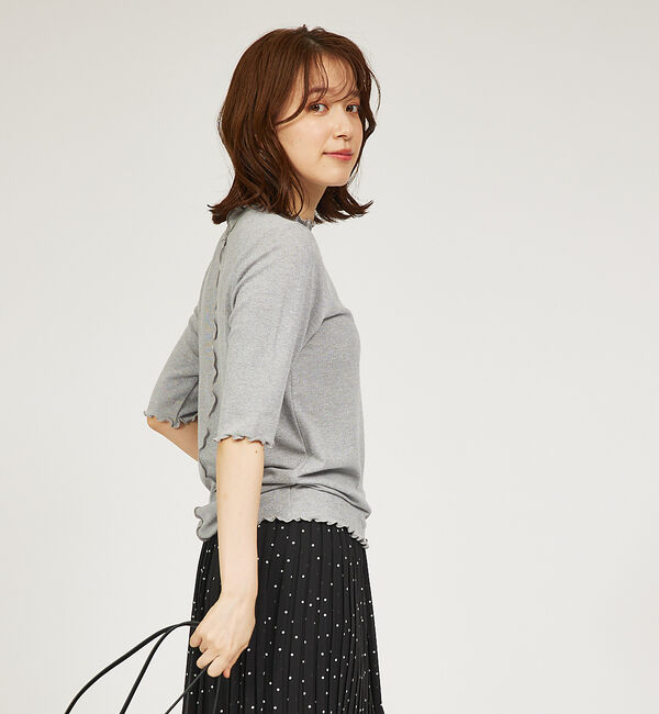 abahouse mavie「メロウスパーク5分袖プルオーバー」|Tシャツ・カットソー|