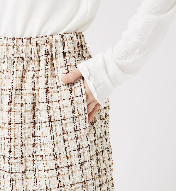 abahouse mavie「【セットアップ対応】ツィードタイトスカート」|スカート|