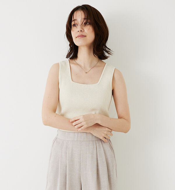 abahouse mavie「【アンサンブル対応】スパンコールニットタンク」|ニット・セーター|