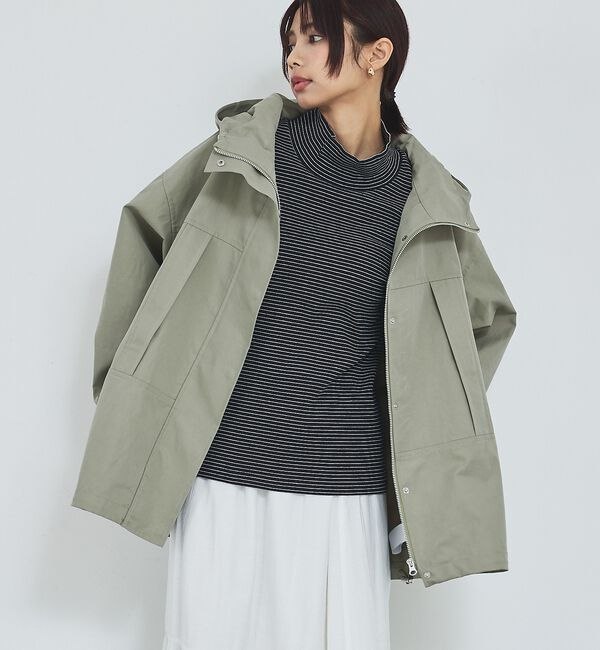 abahouse mavie「【春アウター】フーデッドブルゾン」|ブルゾン・スタジャン|