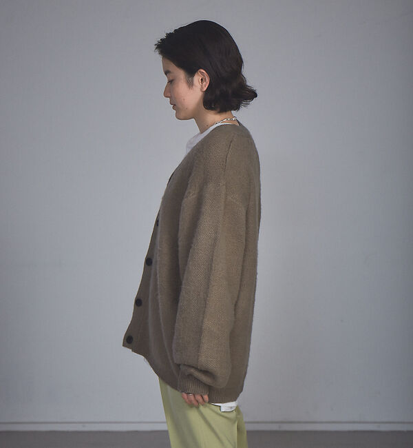 NOMINE「モヘアライク シャギーオーバーサイズ カーディガン レディース」|カーディガン|