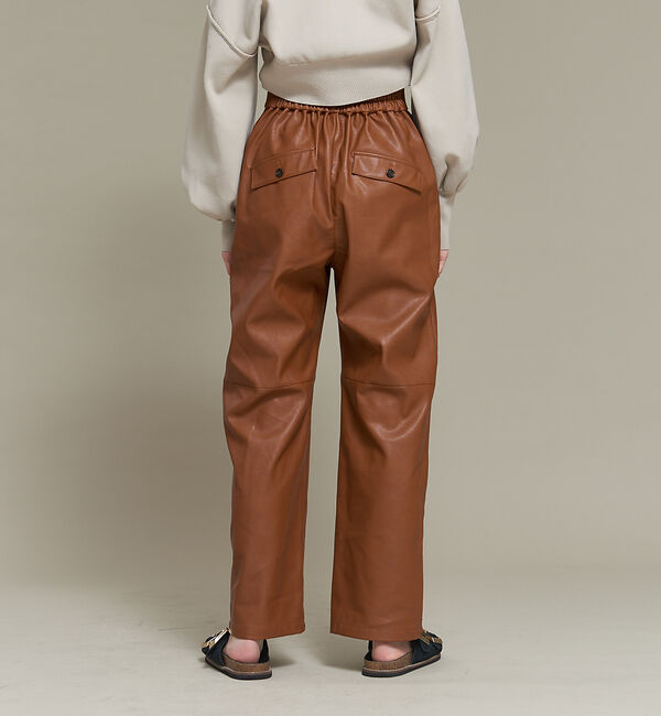 NOMINE「フェイクレザーベイカーパンツ」|カーゴ|