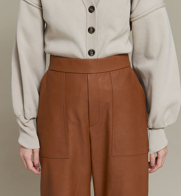 NOMINE「フェイクレザーベイカーパンツ」|カーゴ|