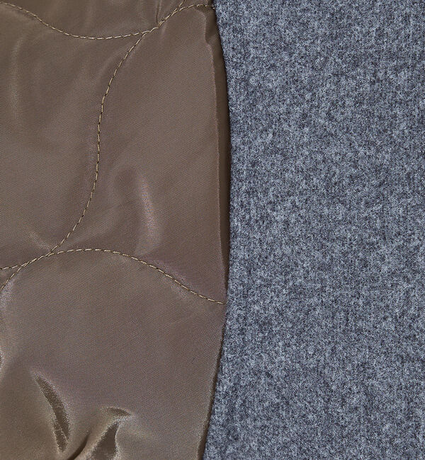 NOMINE「袖キルティングステンカラーコート」|ステンカラーコート|