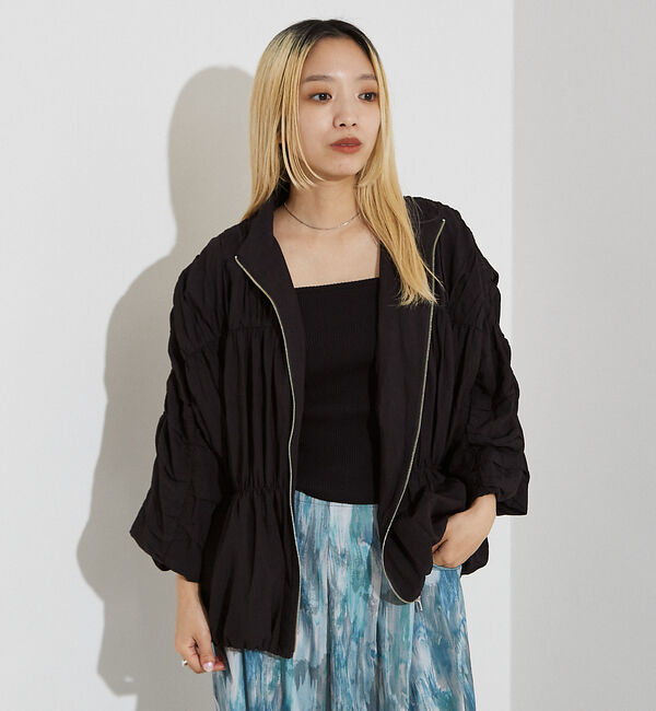 NOMINE「シャーリング ブルゾン」|ブルゾン・スタジャン|ブラック