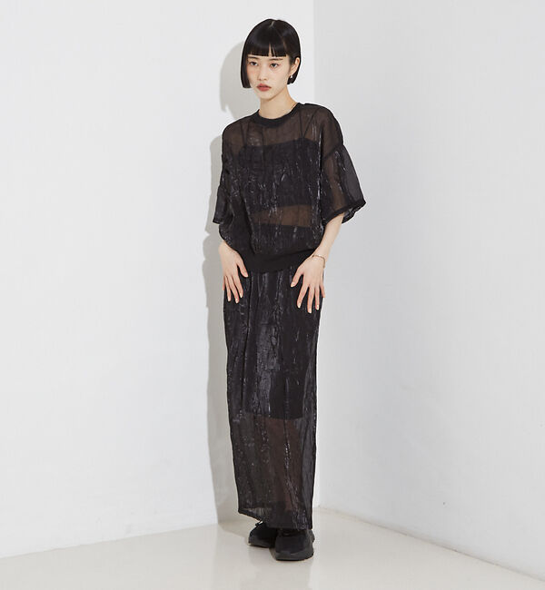 NOMINE「【セットアップ着用可】シャイン リンクル Ｔシャツ」|Tシャツ・カットソー|