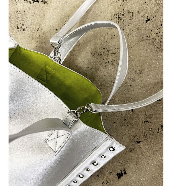 NOMINE「【cheek】rivet 2way tote 2WAY スタッズ トートバッグ」|トートバッグ|