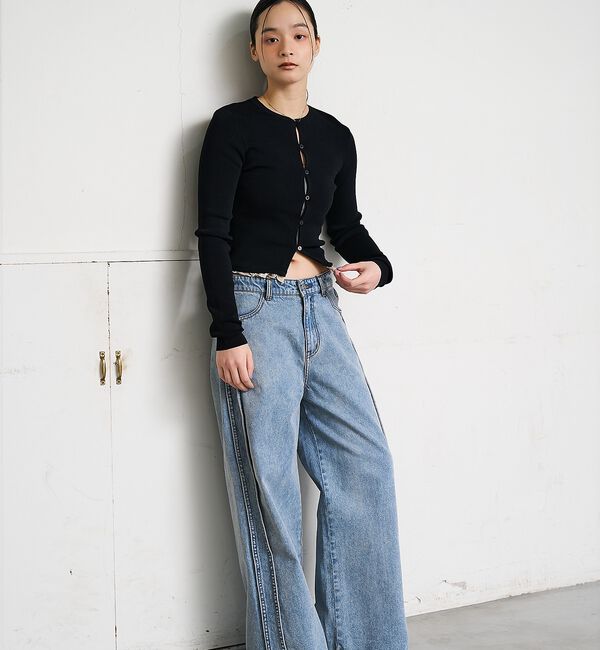 NOMINE「バイカラーコンパクトカーディガン」|カーディガン|