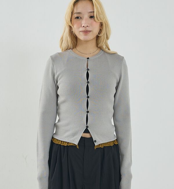 NOMINE「バイカラーコンパクトカーディガン」|カーディガン|