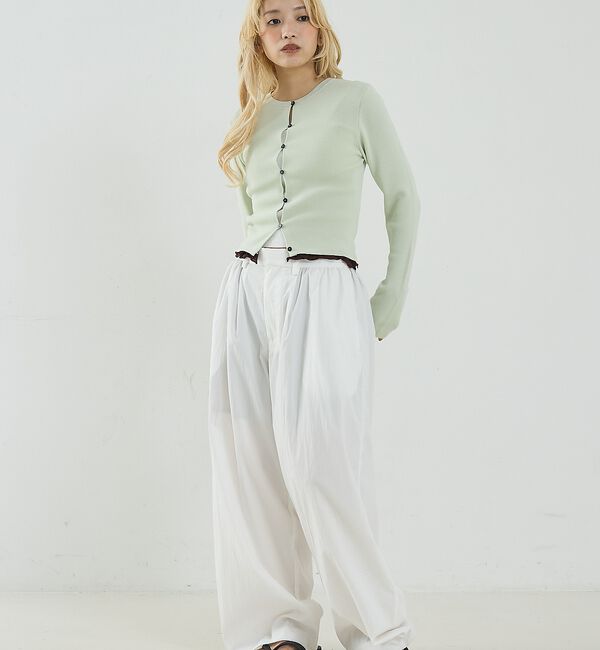 NOMINE「バイカラーコンパクトカーディガン」|カーディガン|