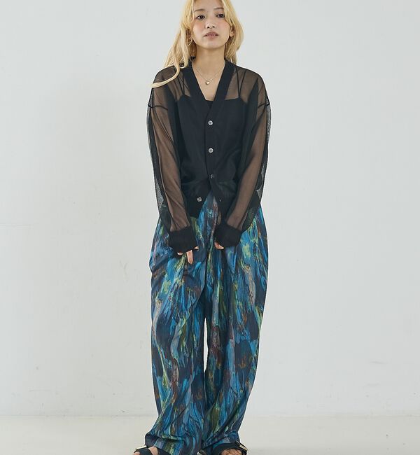 NOMINE「ジャガード シアー ニット カーディガン」|カーディガン|