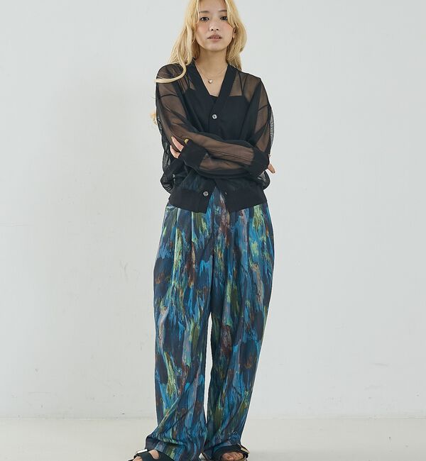 NOMINE「ジャガード シアー ニット カーディガン」|カーディガン|