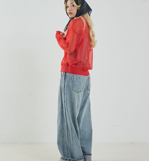 NOMINE「ジャガード シアー ニット カーディガン」|カーディガン|