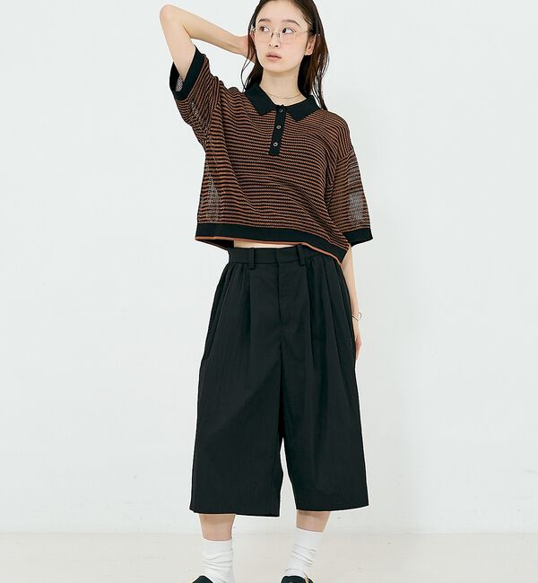 NOMINE「メッシュ ポロニット」|ニット・セーター|