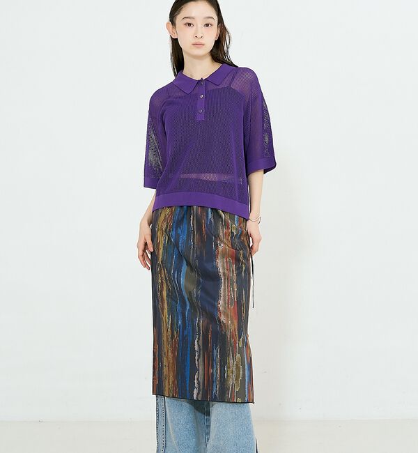 NOMINE「メッシュ ポロニット」|ニット・セーター|