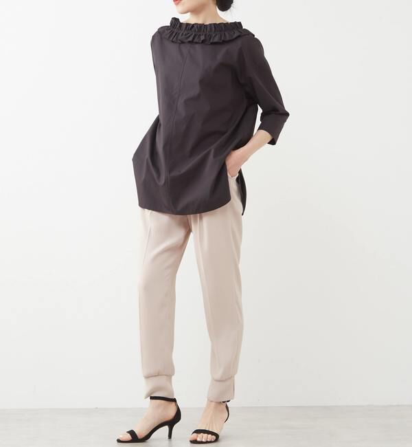 TIARA「バックボタンフリルブラウス」|シャツ・ブラウス|