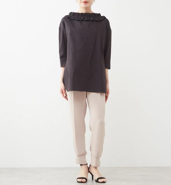 TIARA「バックボタンフリルブラウス」|シャツ・ブラウス|