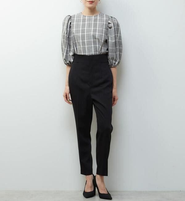 TIARA「タックショルダーボリュームスリーブリボンブラウス」|シャツ・ブラウス|