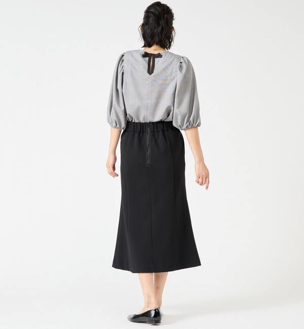 TIARA「タックショルダーボリュームスリーブリボンブラウス」|シャツ・ブラウス|