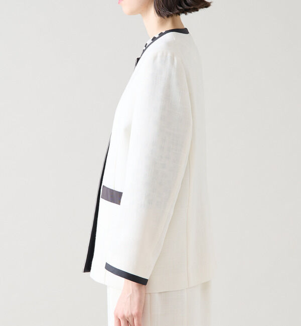 TIARA「バイカラージャケット（セットアップ可）」|ノーカラージャケット|