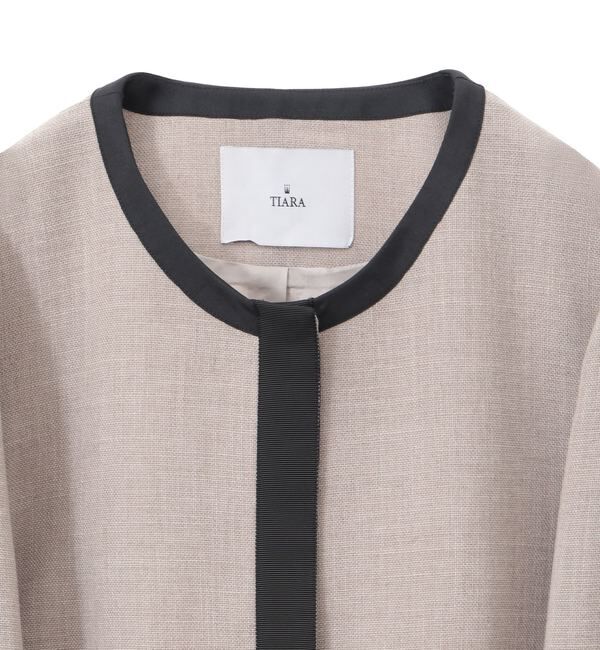 TIARA「バイカラージャケット（セットアップ可）」|ノーカラージャケット|