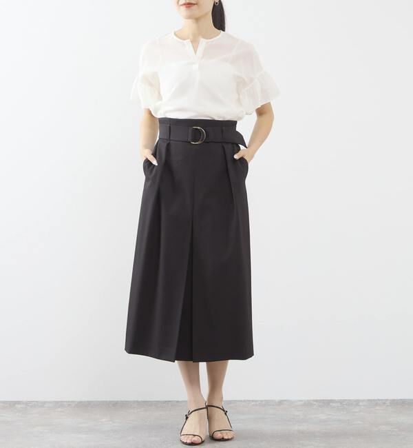 TIARA「スキッパーフリルスリーブブラウス」|シャツ・ブラウス|