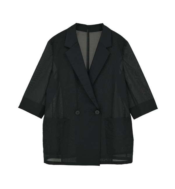 TIARA「シアーテーラードジャケット」|テーラードジャケット|ブラック