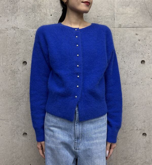TIARA「FOXアルパカパールカーディガン」|カーディガン|ブルー