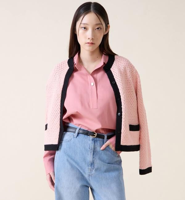 TIARA「ジオモチーフニットジャケット」|カーディガン|