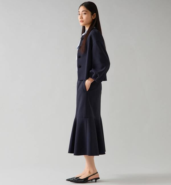 TIARA「ボリュームスリーブジャケット」|ノーカラージャケット|