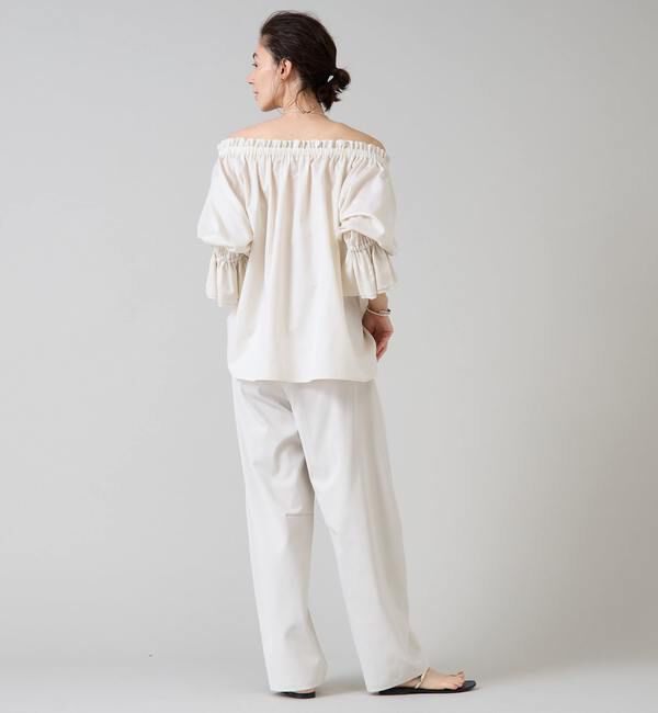Liesse「オフショルギャザーブラウス」|シャツ・ブラウス|