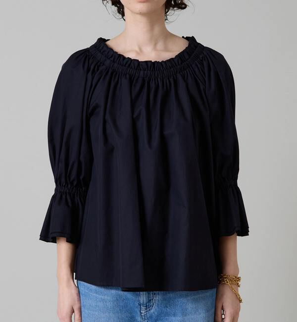 Liesse「オフショルギャザーブラウス」|シャツ・ブラウス|