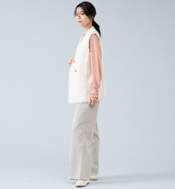 Liesse「スラブツイードフリンジジレ」|ベスト・ジレ|