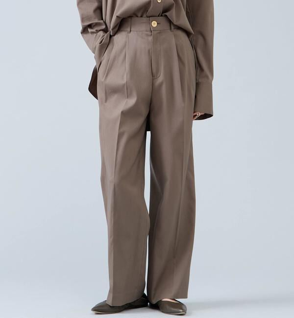 Liesse「ワイドストレートパンツ」|その他|カーキ
