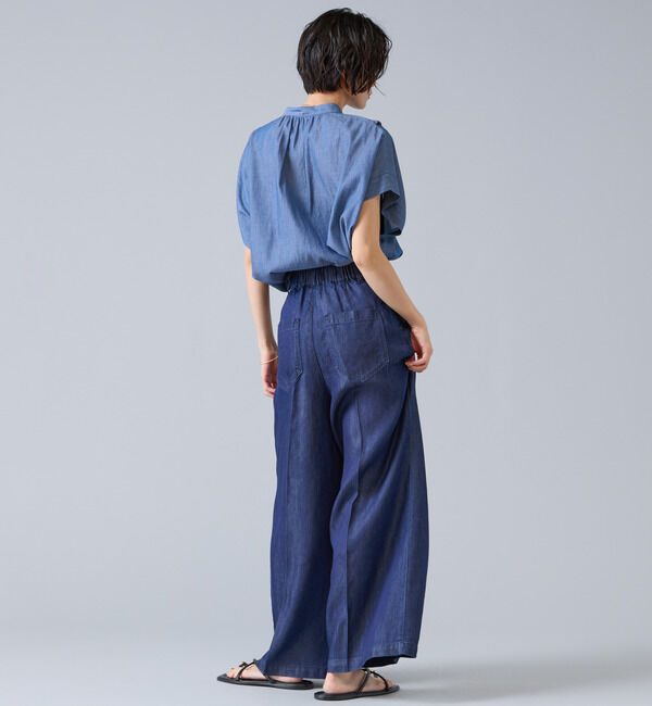 Liesse「6オンステンセルデニムバギーパンツ」|デニム|