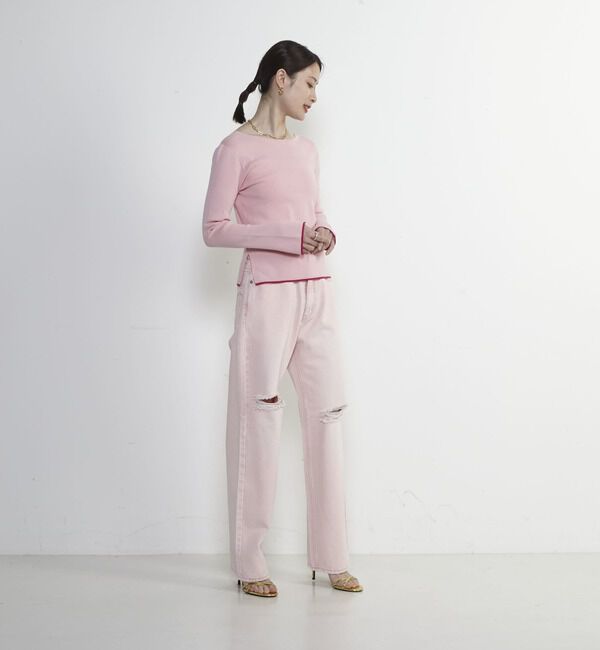 Soffitto「前スリット加工デニムパンツ」|デニム|