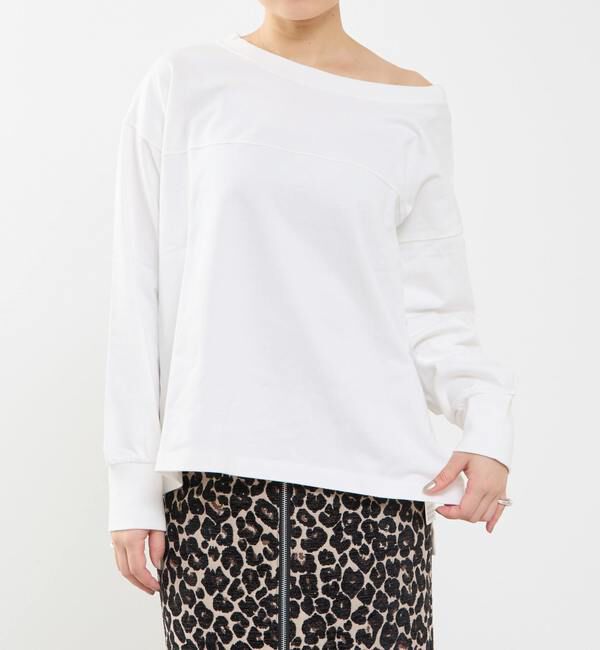 Soffitto「ボートネックピグメント染めプルオーバー」|Tシャツ・カットソー|オフホワイト