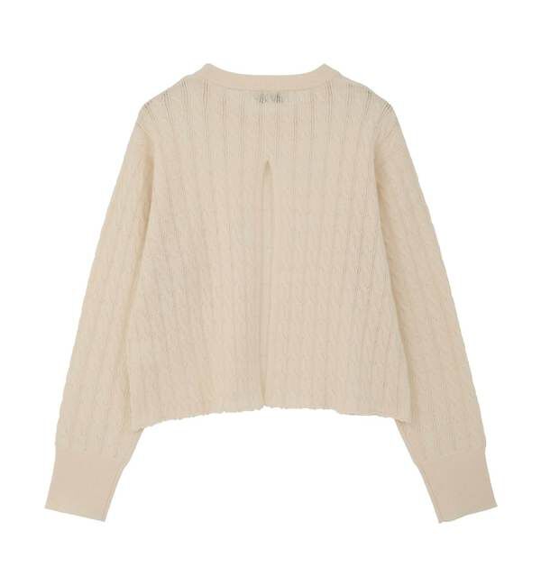 A_「【A_/エース】ケーブルバックスリット」|ニット・セーター|