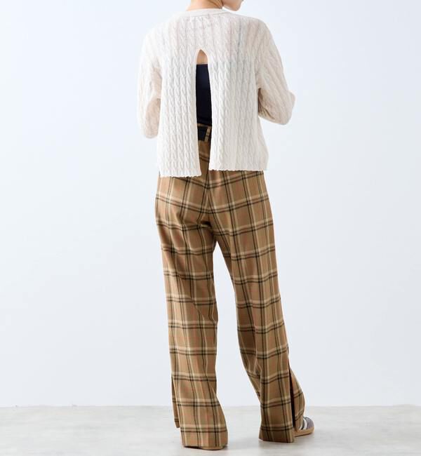 A_「【A_/エース】ケーブルバックスリット」|ニット・セーター|