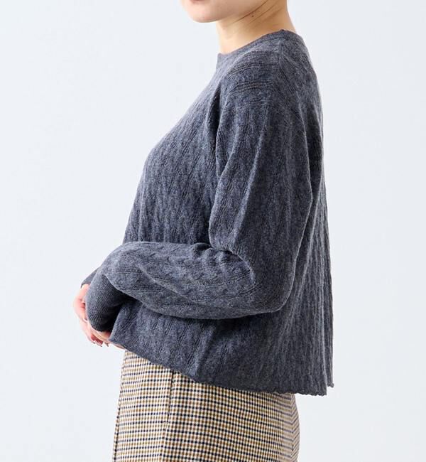 A_「【A_/エース】ケーブルバックスリット」|ニット・セーター|