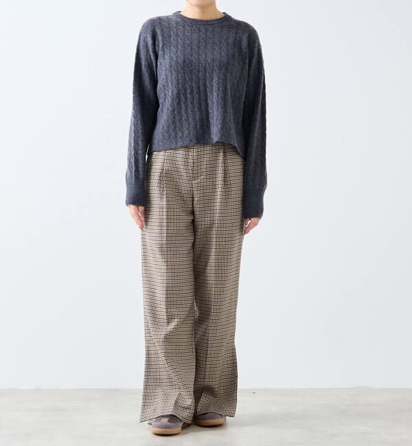 A_「【A_/エース】ケーブルバックスリット」|ニット・セーター|