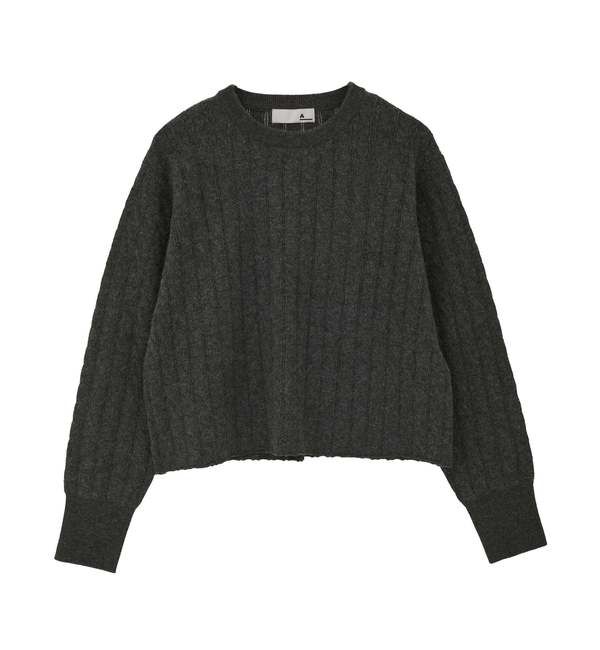 A_「【A_/エース】ケーブルバックスリット」|ニット・セーター|