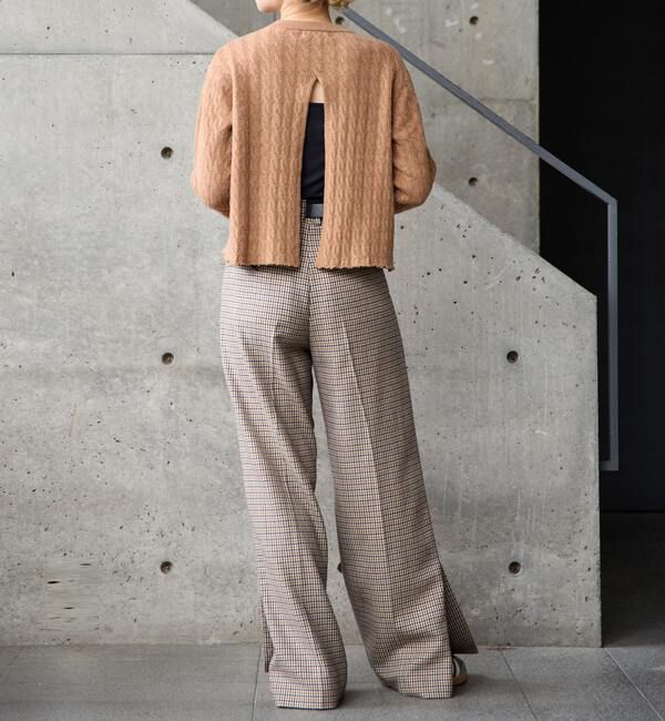 A_「【A_/エース】ケーブルバックスリット」|ニット・セーター|