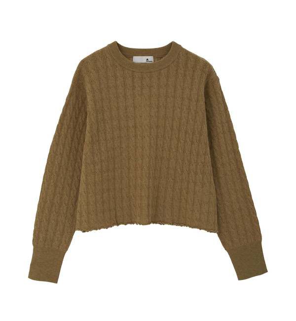 A_「【A_/エース】ケーブルバックスリット」|ニット・セーター|