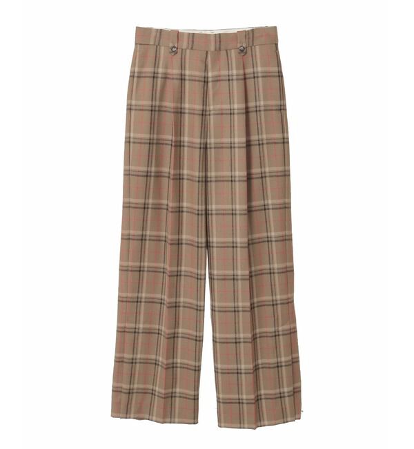 A_「【A_/エース】ウールチェックスラックス」|スラックス|