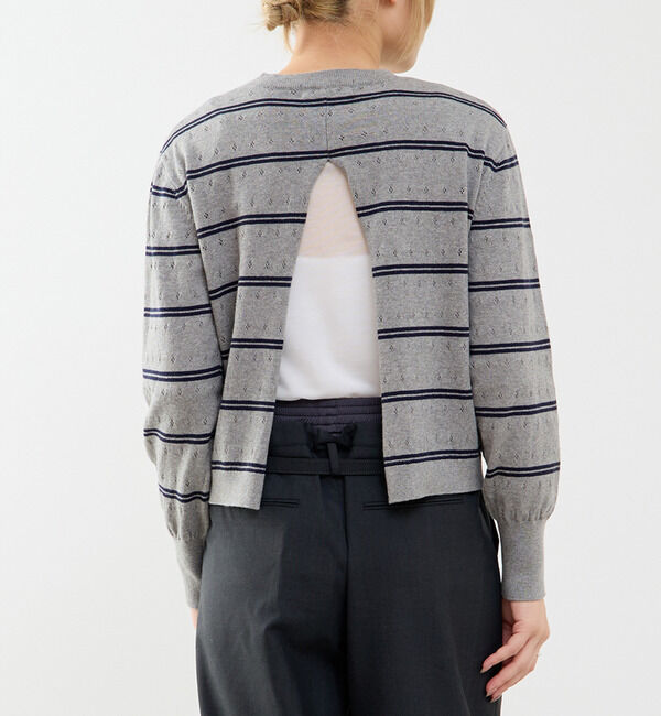 SOFFITTO「【A_/エース】コットンカシミアボーダーニット」|ニット・セーター|